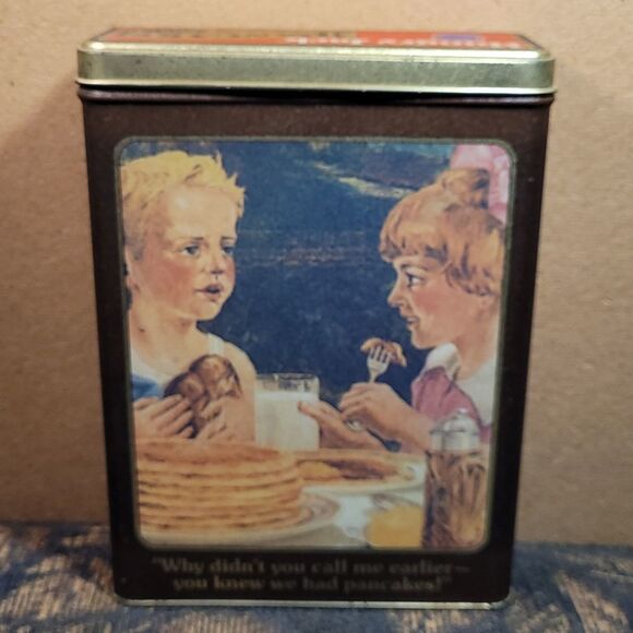 Vintage Hungry Jack Tin - 1990s Reproduction Hungry Jack Pancake Mix Tin Box - Picture 4 of 9